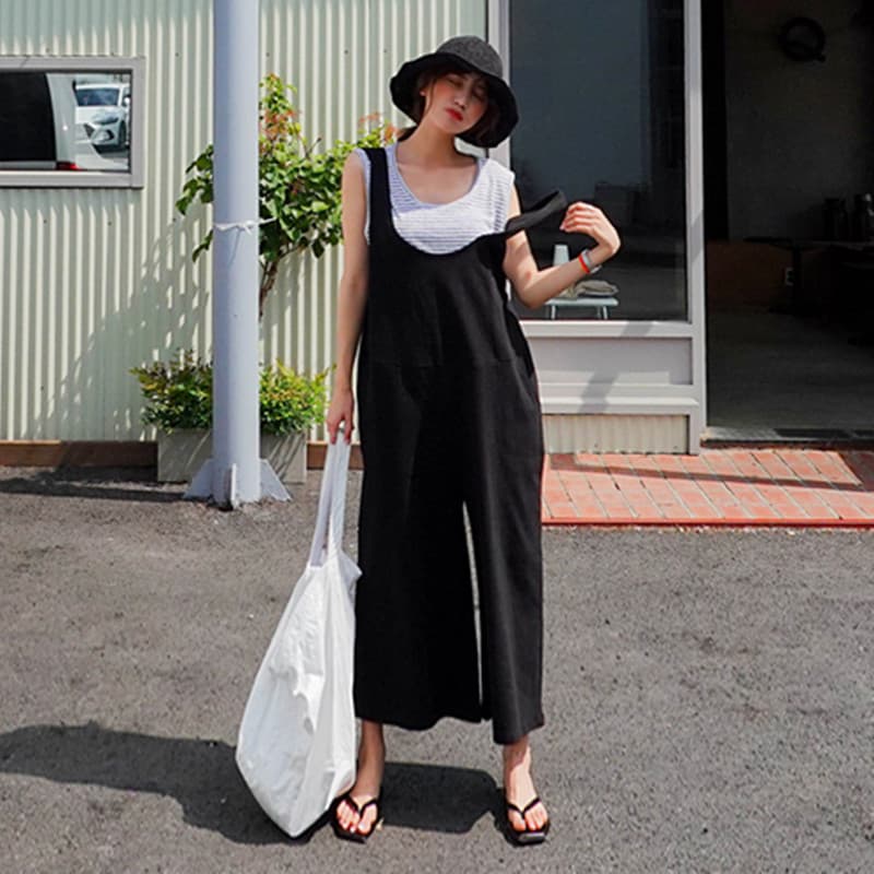 リラックスサロペットワンピース