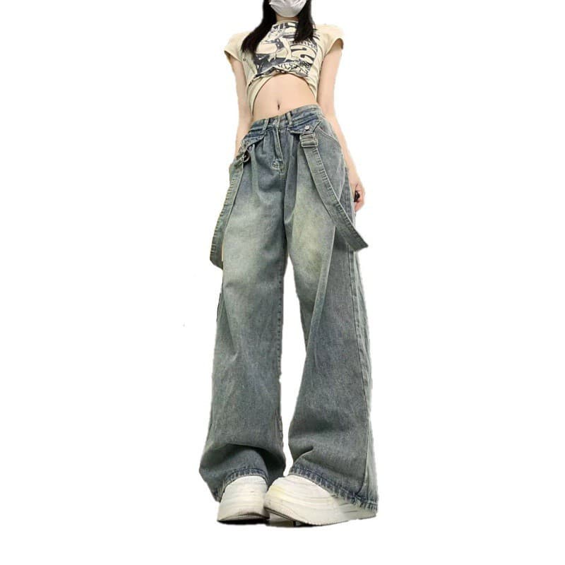 サロペット ゆったりサロペットワイドパンツ