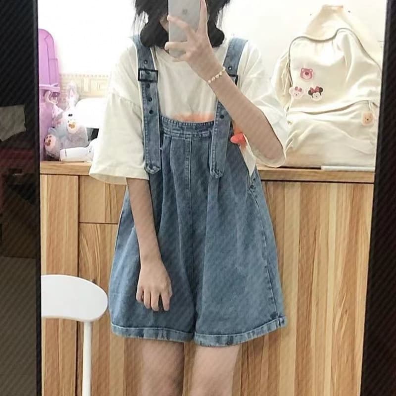 サロペットゆったりシルエットサロペットワンピース
