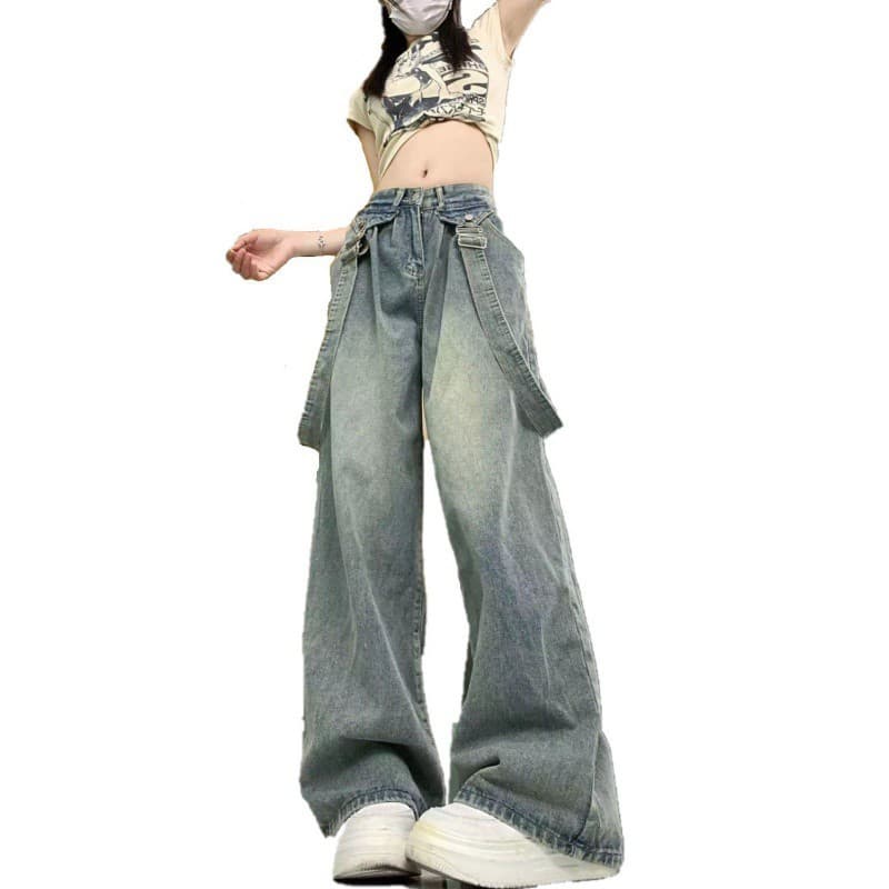 サロペット ゆったりサロペットワイドパンツ
