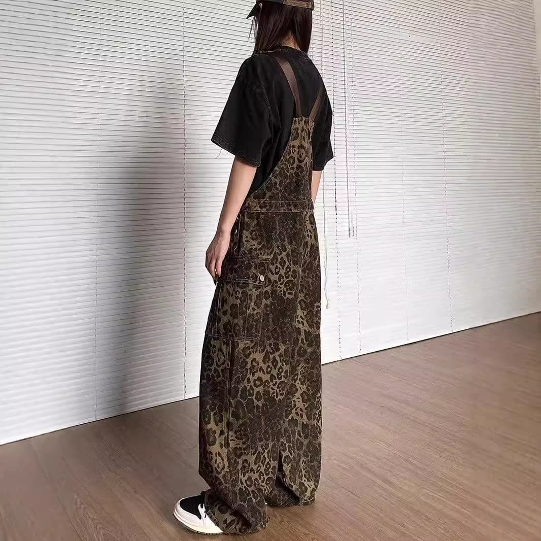 サロペットゆったりアートペイント