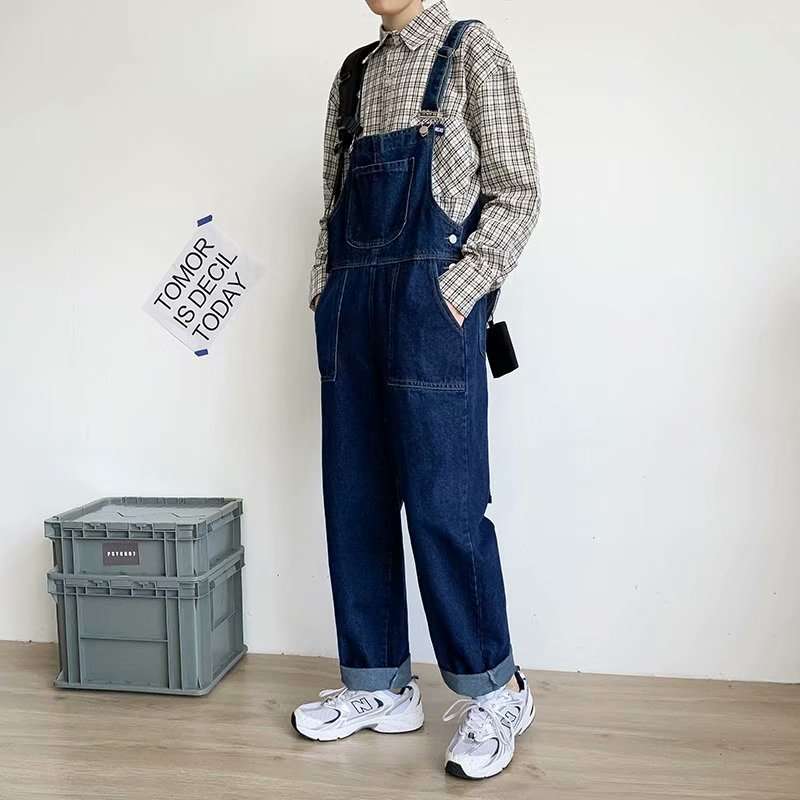 クラシックスタイル ゆったりデニムサロペット