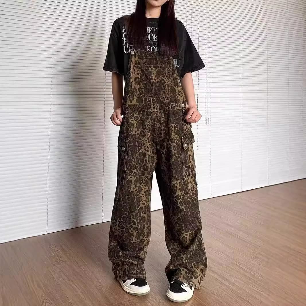 サロペットゆったりアートペイント