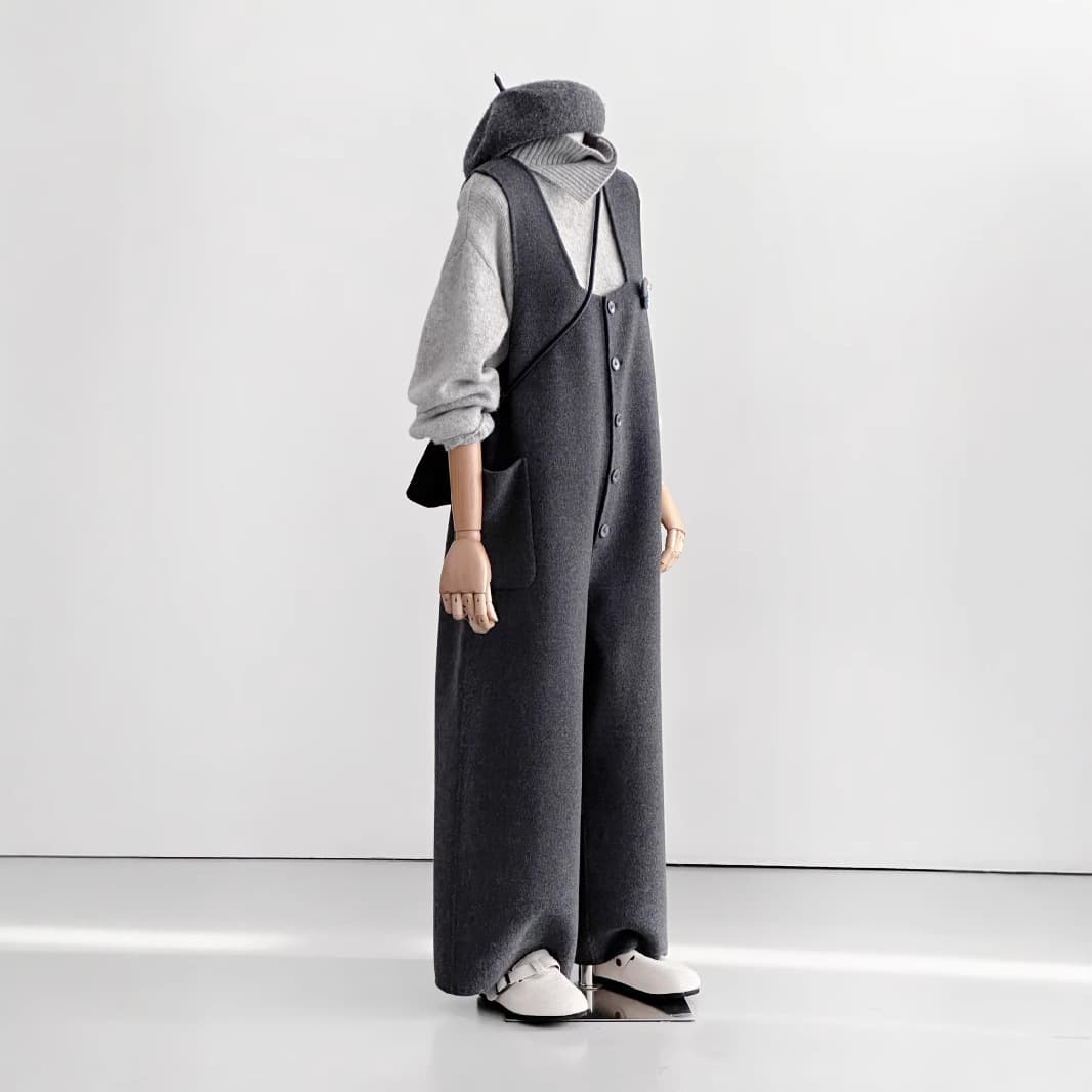 シンプルサロペットパンツ スタンダードライン