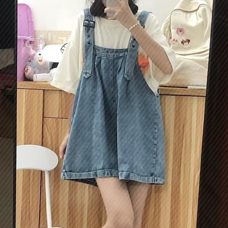 サロペットゆったりシルエットサロペットワンピース