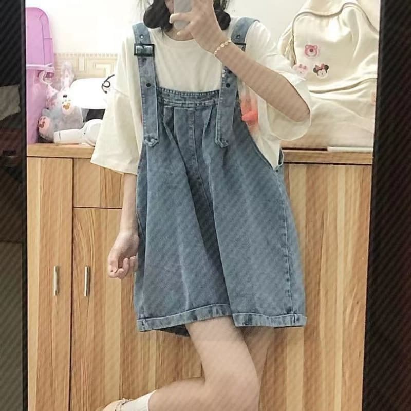 サロペットゆったりシルエットサロペットワンピース