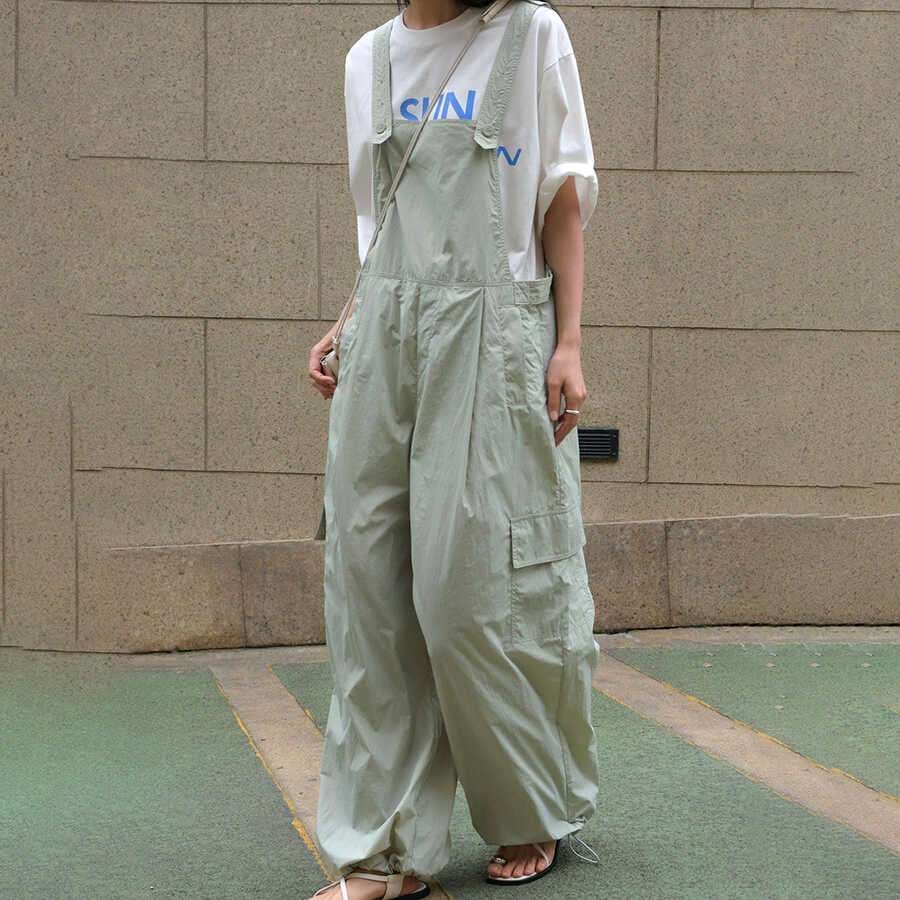 ゆったりワイドシルエットサロペット