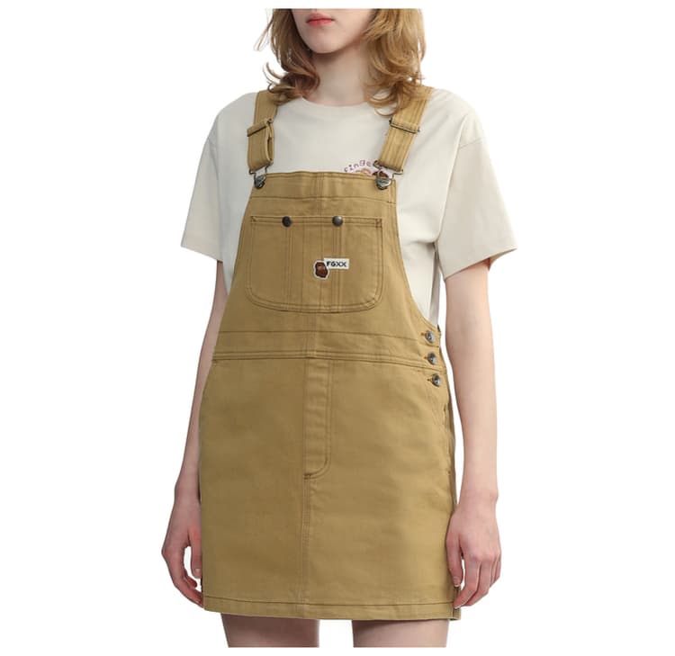 サロペットシンプルデザインワンピース