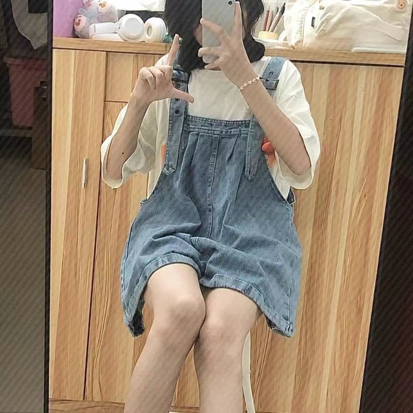 サロペットゆったりシルエットサロペットワンピース