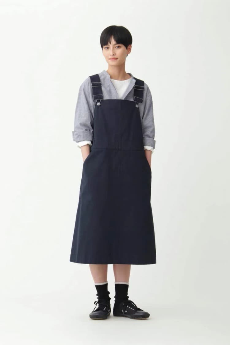 サロペット風カフェエプロン