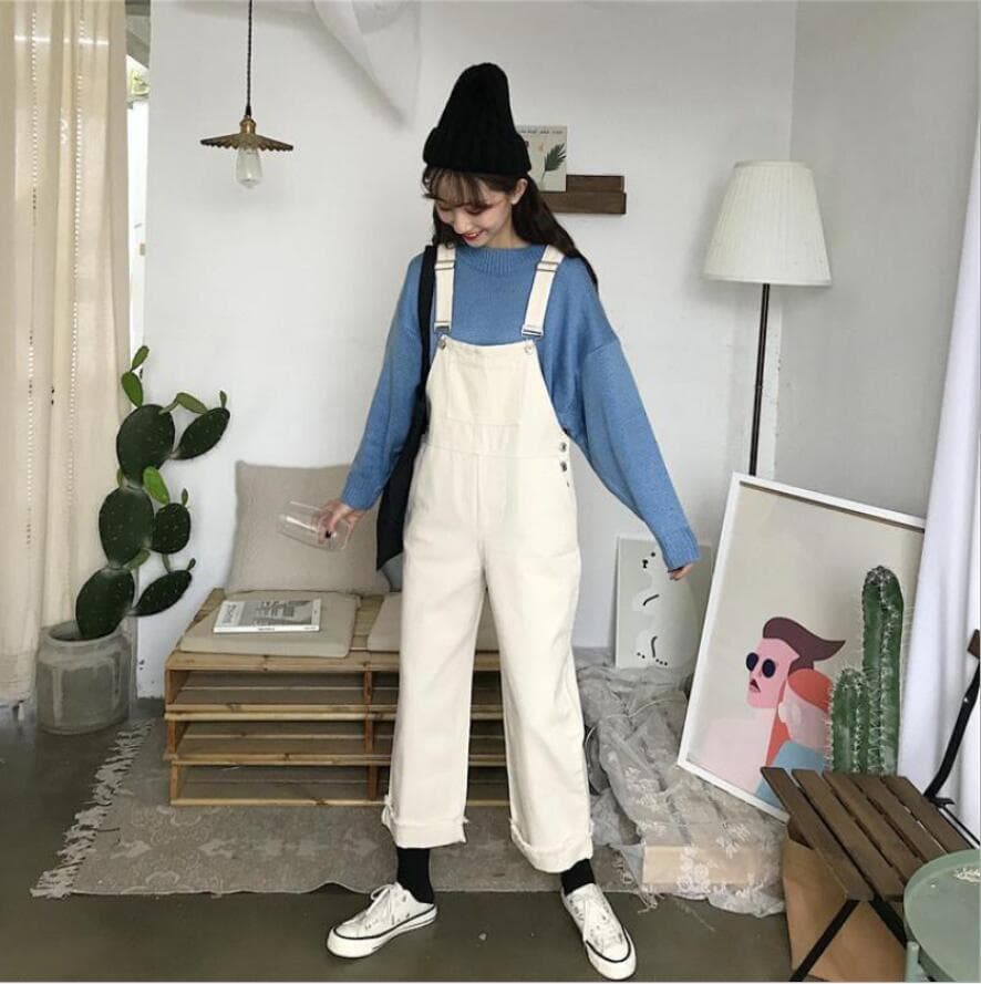 サロペット ワイドパンツ オーバーオール レディース