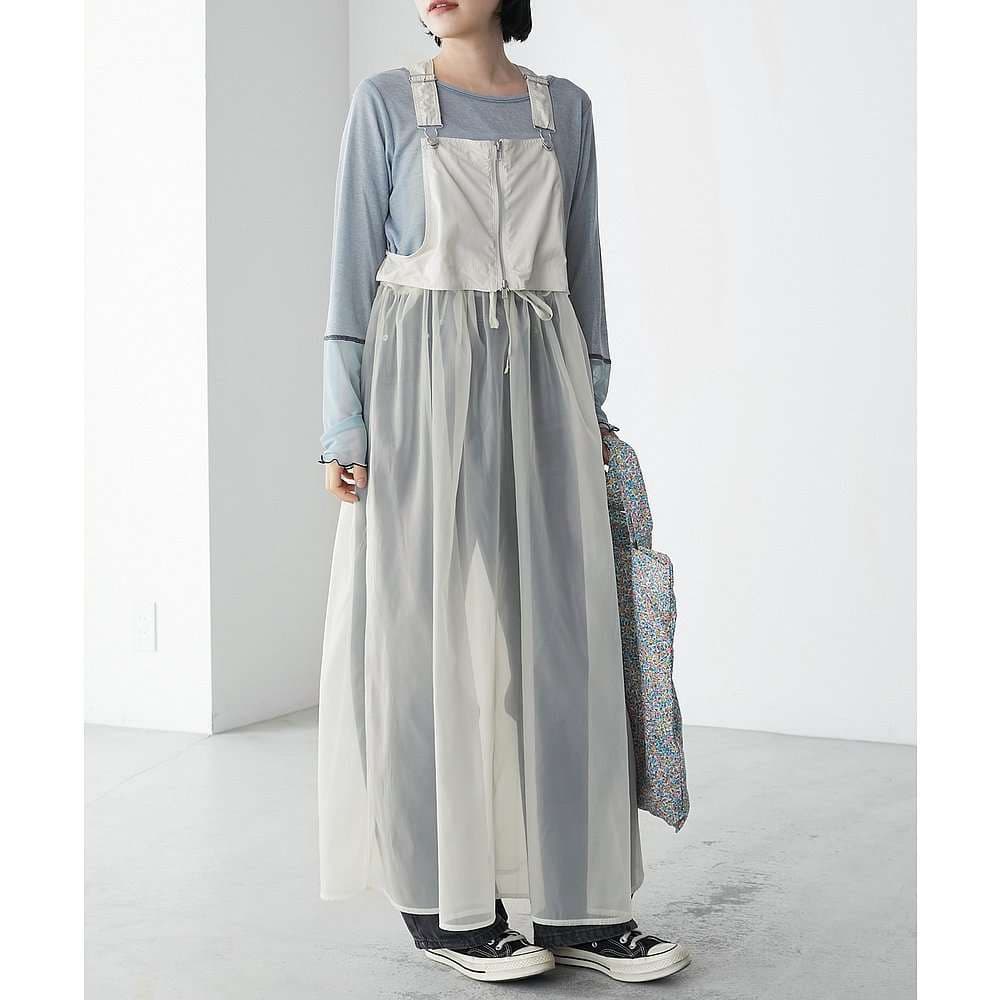 レトロシックなシアーサロペットワンピース