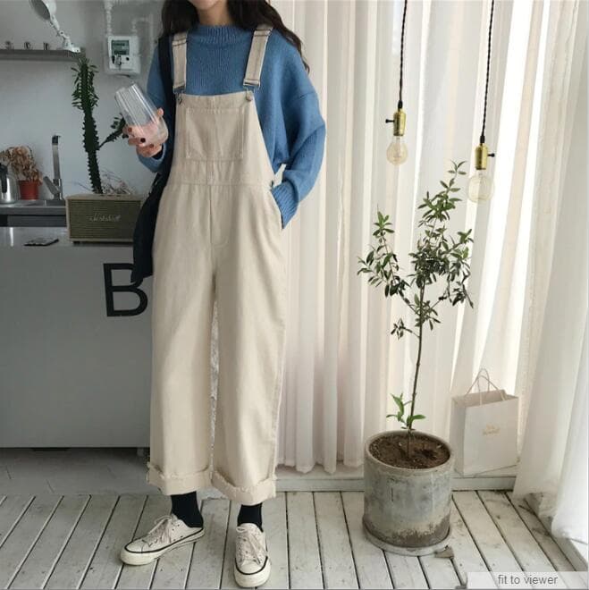 サロペット ワイドパンツ オーバーオール レディース