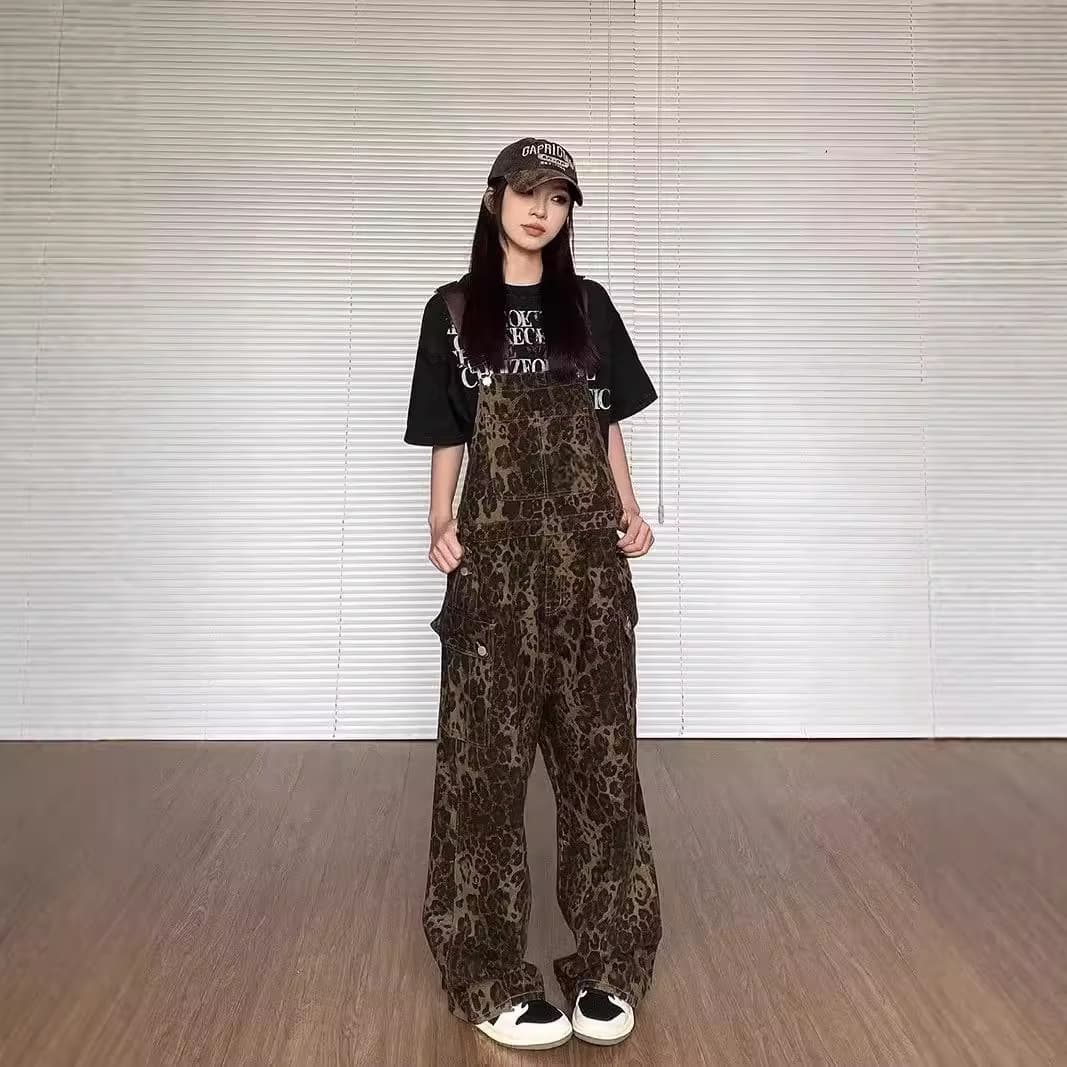 サロペットゆったりアートペイント
