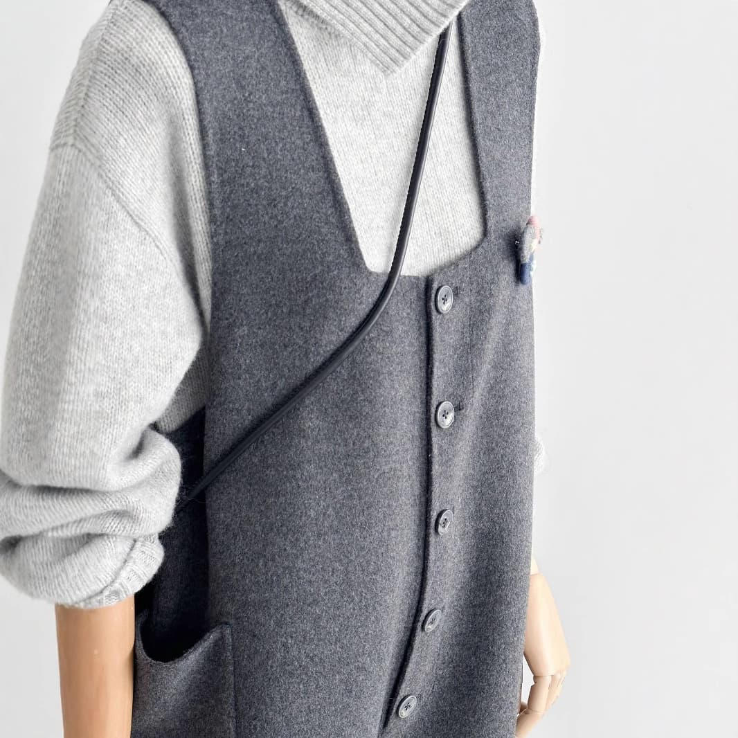 シンプルサロペットパンツ スタンダードライン