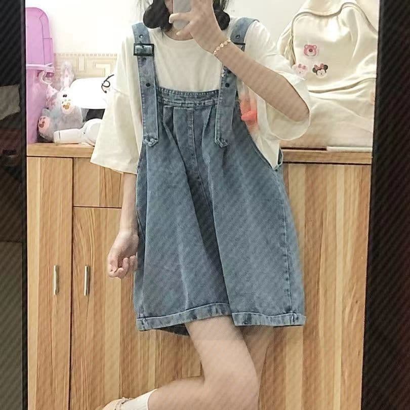 サロペットゆったりシルエットサロペットワンピース