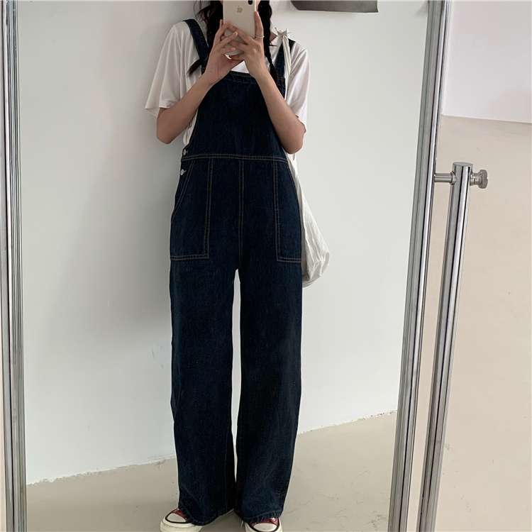 シンプルカジュアル デニムサロペット
